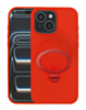 Pastel Shield Carbon Fiber Magnetic Kickstand Case (Red) for iPhone 13 / 14 / 15 / 16e / 17e (Only Ground Shipping)