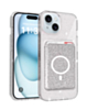 Glitter Magnetic Case with Wallet Slot for iPhone 17E / 16E / 15 / 14 / 13 (WHITE) (Only Ground Shipping)