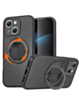 Textured Shockproof Case with 360 Rotating Ring Stand for iPhone 17E / 16E / 15 / 14 / 13 (BLACK) (Only Ground Shipping)