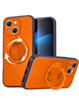 Textured Shockproof Case with 360 Rotating Ring Stand for iPhone 17E / 16E / 15 / 14 / 13 (ORANGE) (Only Ground Shipping)