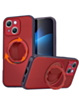 Textured Shockproof Case with 360 Rotating Ring Stand for iPhone 17E / 16E / 15 / 14 / 13 (RED) (Only Ground Shipping)