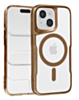Glossy & Transparent Magnetic Case - DESERT GOLD for iPhone 15 (Only Ground Shipping)