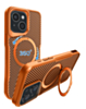 Premium Quality Magnetic Protective Case with 360 Rotating Ring Stand for iPhone 17E / 16E / 15 / 14 / 13 (ORANGE) (Only Ground Shipping)