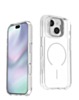 Magnetic Clear Case with Camera Kickstand for iPhone 17E / 16E / 15 / 14 / 13 (WHITE) (Only Ground Shipping)
