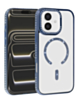 Rhinestone Magnetic Clear Protective Case for iPhone 17E / 16E / 15 / 14 / 13 (NAVY BLUE) (Only Ground Shipping)