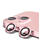 Metal Ring with HD Tempered Glass for iPhone 15 / 15 Plus (PINK)