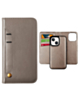iPhone 14 Plus / 15 Plus Genuine Leather Magnetic Wallet Case with Credit Card Slot - GRAY (Only Ground Shipping)
