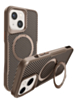 Carbon Fiber Magnetic Kickstand Case - GOLD for iPhone 15 (Only Ground Shipping)