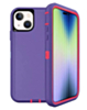 Heavy Duty Case for iPhone 14 Plus / 15 Plus (DARK PURPLE & PINK) (Only Ground Shipping)