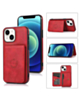 iPhone 14 Plus / 15 Plus Leather Pocket Wallet Case - RED (Only Ground Shipping)