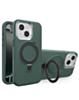 Support Heavy Duty Case with Wireless Charging Kickstand - DARK GREEN for iPhone 14 Plus / 15 Plus (Only Ground Shipping)