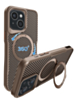 Premium Quality Magnetic Protective Case with 360 Rotating Ring Stand for iPhone 15 Plus / 14 Plus (GOLD) (Only Ground Shipping)