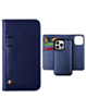 Genuine Leather Magnetic Wallet Case with Credit Card Slot - BLUE for iPhone 15 Pro (Only Ground Shipping)