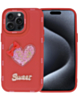 Luxury Sweet Fancy Soft Case - RED for iPhone 15 Pro (Only Ground Shipping)