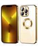 Shiny Wireless Charging Clear Case - GOLD for iPhone 15 Pro (Only Ground Shipping)