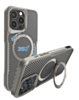 Premium Quality Magnetic Protective Case with 360 Rotating Ring Stand for iPhone 15 Pro (SILVER) (Only Ground Shipping)