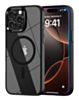 Shiny Magnetic Clear Cases - BLACK for iPhone 15 Pro Max (Only Ground Shipping)