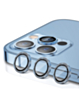 Metal Ring with HD Tempered Glass for iPhone 15 Pro / 15 Pro Max (BLUE)