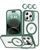 Transpalet Silicone case & Camera stand with Camera Lens - DARK GREEN for iPhone 15 Pro Max (Only Ground Shipping)