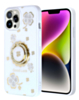 Luxury Diamond Shiny Cases with Ring - WHITE for iPhone 15 Pro (Only Ground Shipping)