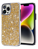 Bling Diamond Dual Layer Protection Case - GOLD for iPhone 15 Pro (Only Ground Shipping)