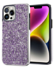 Bling Diamond Dual Layer Protection Case - PURPLE for iPhone 15 Pro (Only Ground Shipping)