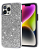 Bling Diamond Dual Layer Protection Case - SILVER for iPhone 15 Pro (Only Ground Shipping)