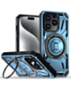 Full-Body Rugged Shockproof Case with Built-in Ring Holder - BLUE for iPhone 15 Pro (Only Ground Shipping)