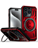 Full-Body Rugged Shockproof Case with Built-in Ring Holder - RED for iPhone 15 Pro (Only Ground Shipping)