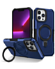 Hard PC Shockproof Case w /Ring Holder - BLUE for iPhone 15 Pro (Only Ground Shipping)