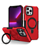 Hard PC Shockproof Case w /Ring Holder - RED for iPhone 15 Pro (Only Ground Shipping)