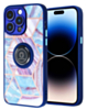 Pattern Design Hard PC Rear / Soft TPU Case with I- ring Holder - Style 1 for iPhone 15 Pro (Only Ground Shipping)