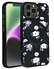 Flower Design Wireless Charging Case - BLACK for iPhone 15 Pro (Only Ground Shipping)