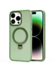 Carbon Wireless Charging Case with Ring Stand - GREEN for iPhone 15 Pro (Only Ground Shipping)