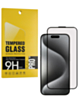 Anti-Scratch Edge to Edge Black Rim Coverage for iPhone 15 Pro (2.5D / 1 Piece)