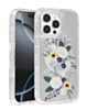 Flower Design Transparent Case with Wireless Charger - Style 3 for iPhone 15 Pro (Only Ground Shipping)