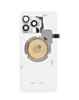 Clear Back Glass with Wireless NFC and MagSafe Magnet for iPhone 15 Pro Max (NO LOGO) (WHITE TITANIUM)