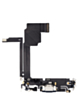 Stock up on the Charging Port Flex Cable for iPhone 15 Pro Max in black titanium, aftermarket version.