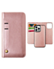 Genuine Leather Magnetic Wallet Case with Credit Card Slot - ROSE GOLD for iPhone 15 Pro (Only Ground Shipping)