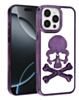 Transparent Skull Design Case - PURPLE for iPhone 15 Pro Max (Only Ground Shipping)