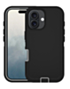 Heavy Duty Case for iPhone 16 (BLACK & GREEN) (Only Ground Shipping)
