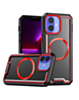 Non - Slip Translucent Matte Wireless Charging Case - BLACK & RED for iPhone 16 (Only Ground Shipping)