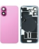 Back Glass with MagSafe Magnet & NFC & Flashlight Flex for iPhone 16 (NO LOGO) (PINK)