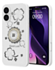 Luxury Diamond Shiny Cases with Ring - WHITE for iPhone 16 Plus (Only Ground Shipping)