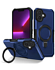 Hard PC Shockproof Case w /Ring Holder - BLUE for iPhone 16 (Only Ground Shipping)