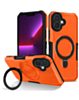 Hard PC Shockproof Case w /Ring Holder - ORANGE for iPhone 16 (Only Ground Shipping)