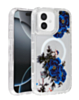 Flower Design Transparent Case with Wireless Charger - Style 2 for iPhone 16 (Only Ground Shipping)