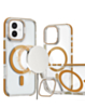 Thin Magnetic Clear Case with Camera Stand Kickstand - DESERT GOLD for iPhone 16 (Only Ground Shipping)