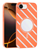 Magnetic Mirror Phone Case with Wireless Charging - ORANGE for iPhone 16E (Only Ground Shipping)