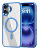 Shiny Magnetic Clear Cases (BLUE) for iPhone 16 Plus (Only Ground Shipping)